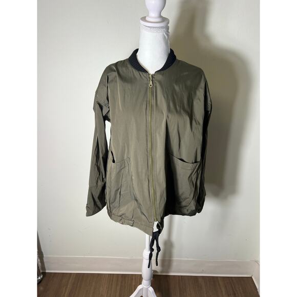 Gershonb R A M Olive Green Cropped Jacket Sz M - Picture 1 of 5